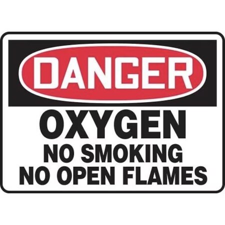 Accuform OSHA DANGER SAFETY SIGN OXYGEN NO MCHL160XP MCHL160XP